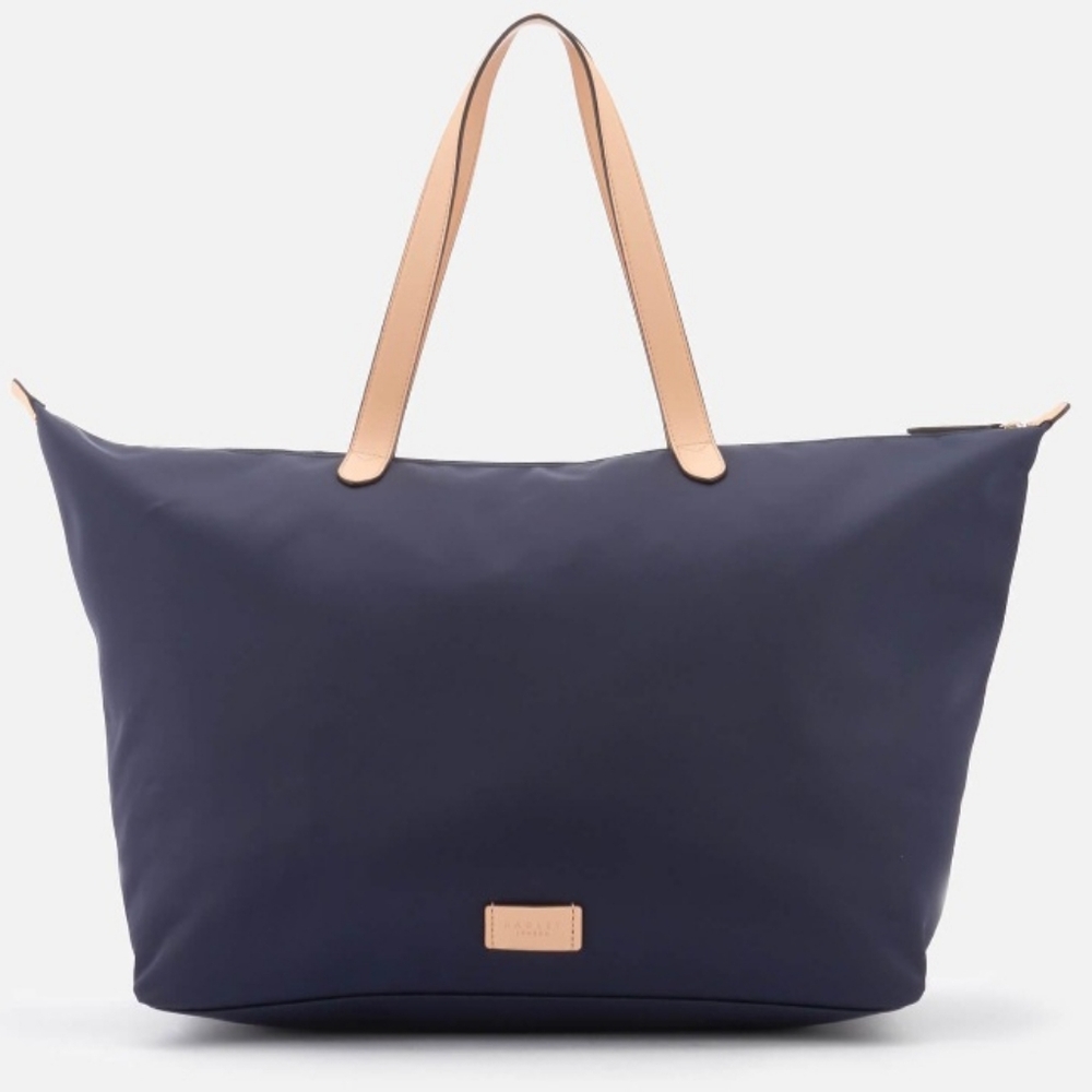 RADLEY LONDON Navy Tote Bag with Cream Handles
